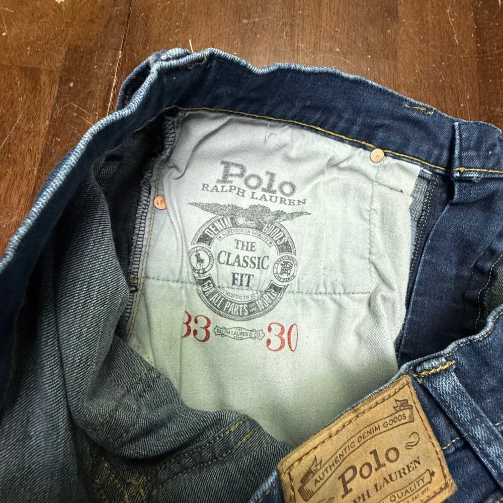 Polo Ralph Lauren Jeans Mens 33x30 (Fits 33x29) Blue Classic Fit Stretch Denim